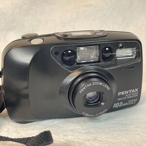 Pentax IQZoom EZY 35mm Point & Shoot Film Camera Tested Flash Works 38–70mm